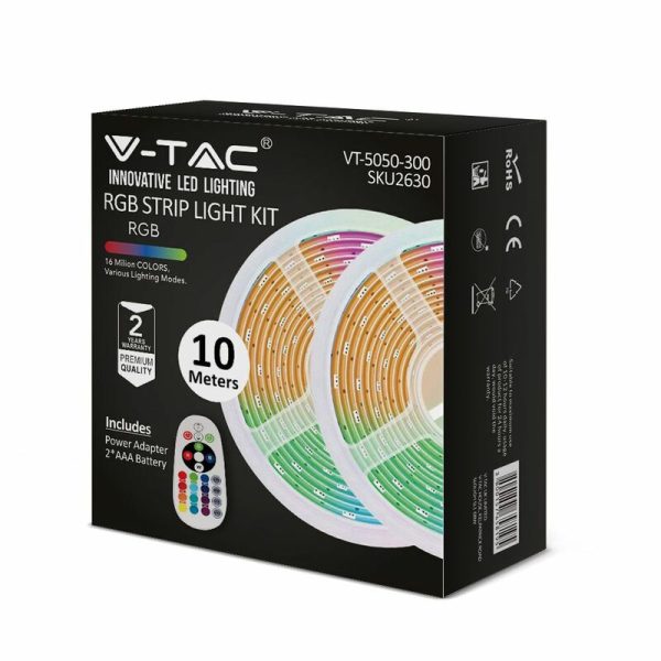 Sada RGB LED pás 4,8W, 500lm, 300 LED/m, 10 metrov